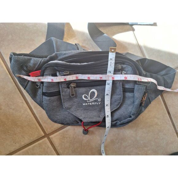 NIB- WATERFLY Hiking Waist Bag Fanny Pack hiking Bum Bag Overstock Europe Gray - Picture 4 of 9
